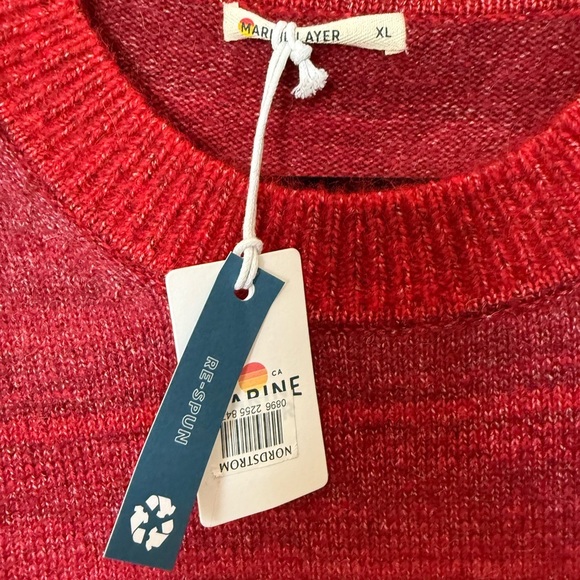 NWT Marine Layer Ayla Ombré Stripe Puff Sleeve Sweater in Size XL - Picture 5 of 13